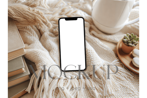 Download Cozy Neutral Phone Invitation Mockup - Premium Bundle