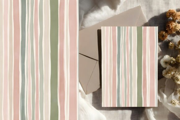 Download Painterly Pastel Stripe Pattern - Premium Bundle