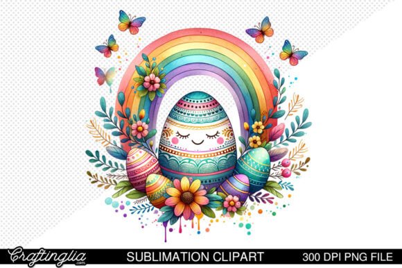 Download Boho Easter Rainbow Clipart Sublimation - Premium Resources