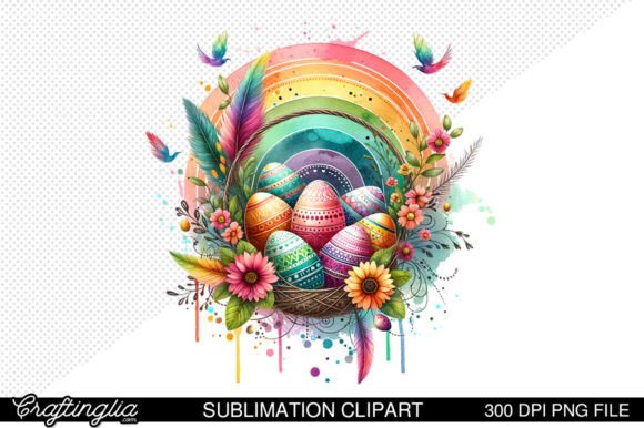 Download Boho Easter Rainbow Clipart Sublimation - Premium Resources
