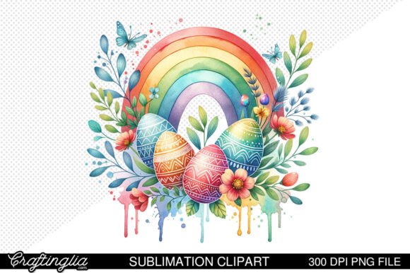 Download Boho Easter Rainbow Clipart Sublimation - Premium Resources